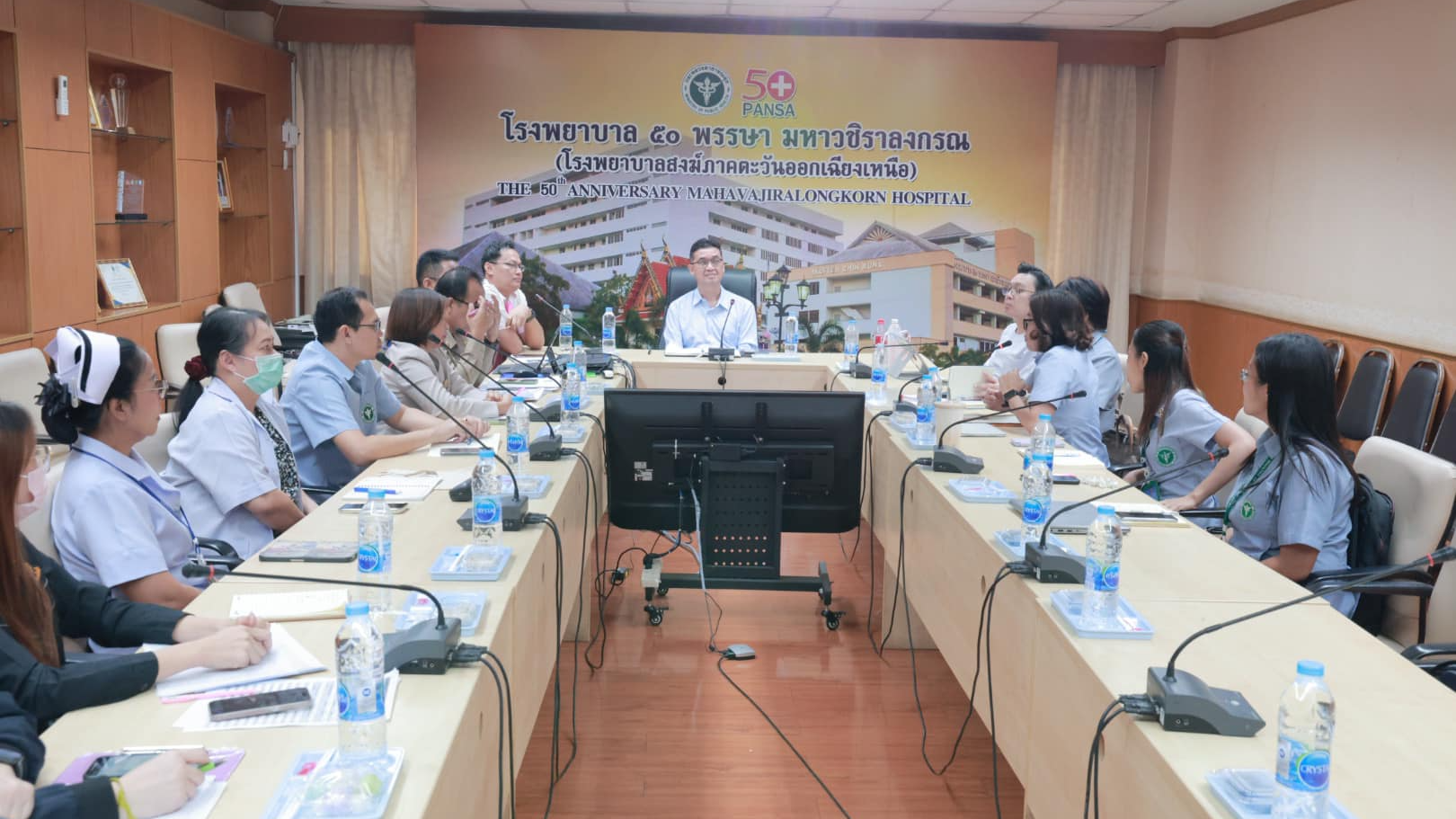 สา'สุข อุบลฯ ประธานตรวจเยี่ยมหน่วยบริการ ติดตามแผนการเงินการคลังฯ ณ โรงพยาบาล ๕๐ พรรษา มหาวชิราลงกรณ