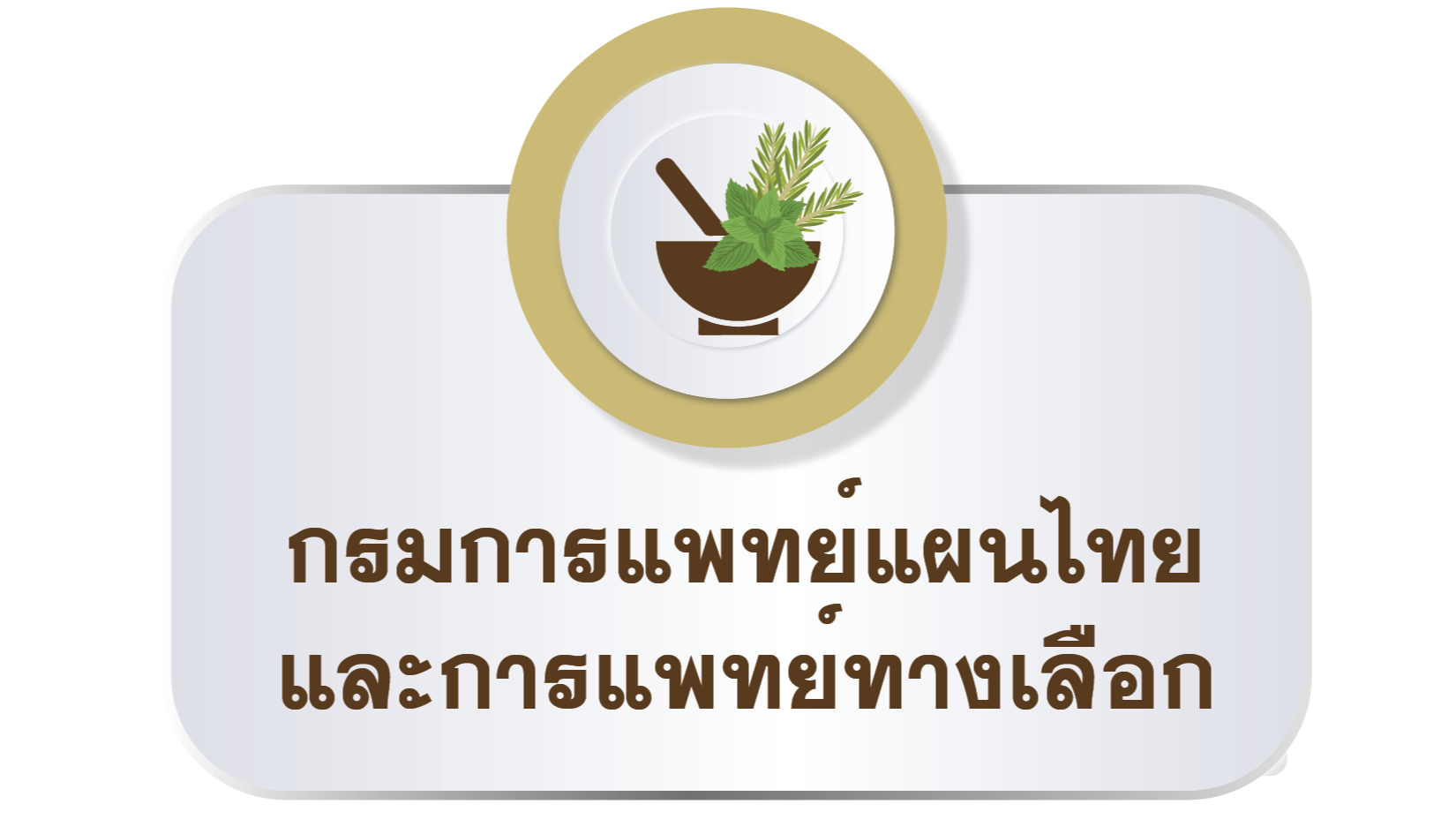 สื่อประชาสัมพันธ์กรมการแพทย์แผนไทยและการแพทย์ทางเลือก