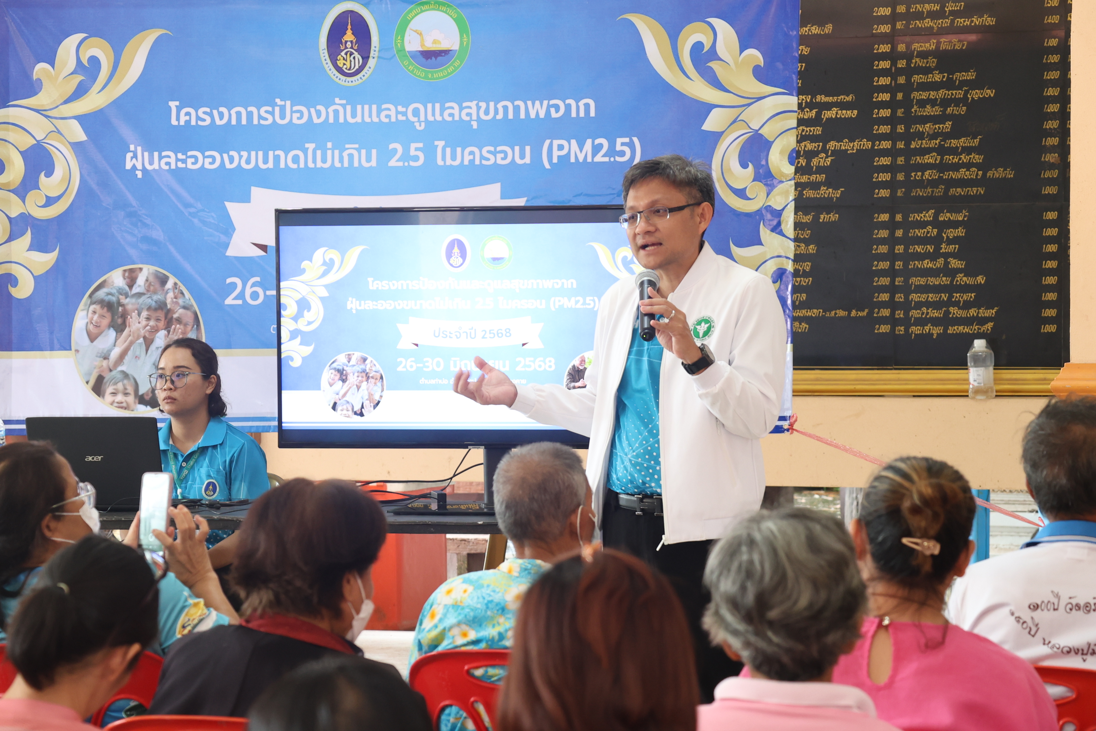 โรงพยาบาลสมเด็จพระยุพราชท่าบ่อ จัดโครงการป้องกันและดูแลสุขภาพจากฝุ่นละอองขนาดไม่เกิน 2.5 ไมครอน (PM2.5)