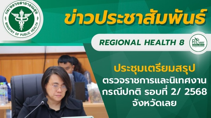 ประชุมเตรียมสรุปตรวจราชการและนิเทศงานกรณีปกติ รอบที่ 2/ 2568 จังหวัดเลย