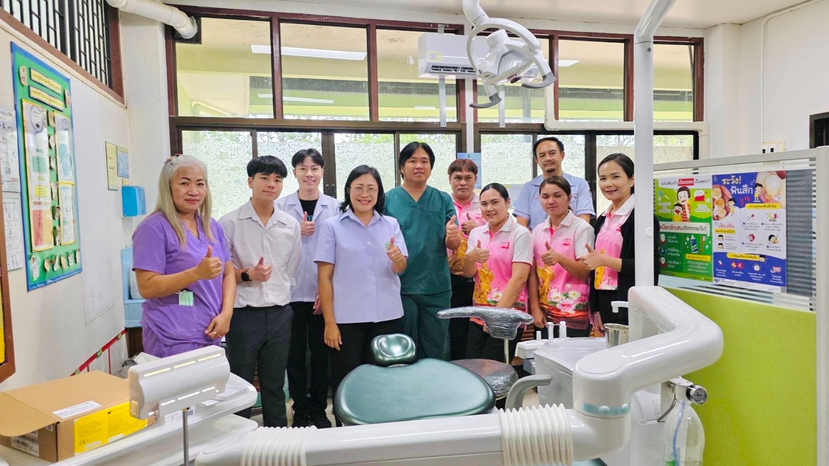 สา’สุขอุบลฯ ตรวจรับครุภัณฑ์การแพทย์ ยูนิตทันตกรรม ณ โรงพยาบาลน้ำขุ่น ตำบลขี้เหล็ก อำเภอน้ำขุ่น จังหวัดอุบลราชธานี