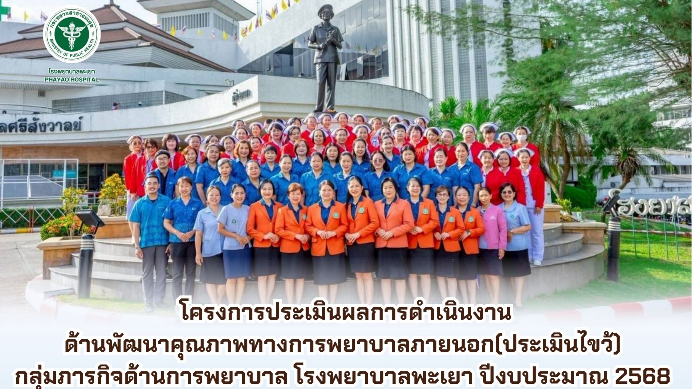 โครงการประเมินผลการดำเนินงานด้านพัฒนาคุณภาพทางการพยาบาลภายนอก(ประเมินไขว้) กลุ่มภารกิจด้านการพยาบาล รพ พะเยา ปีงบประมาณ 2568