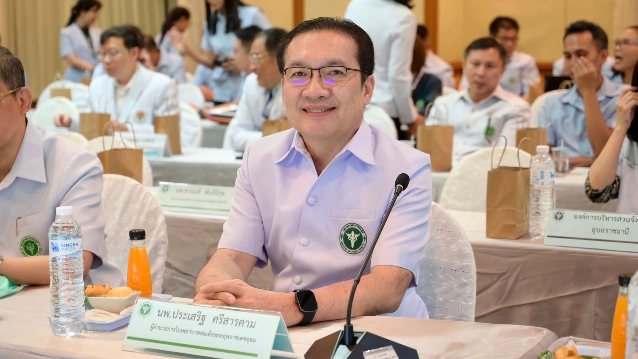 นายแพทย์ประเสริฐ  ศรีสารคาม ผอ.รพร. เดชอุดม     ร่วมประชุมสรุปตรวจราชการและนิเทศงานกรณีปกติรอบที่ ๒  ประจำปี ๒๕๖๘