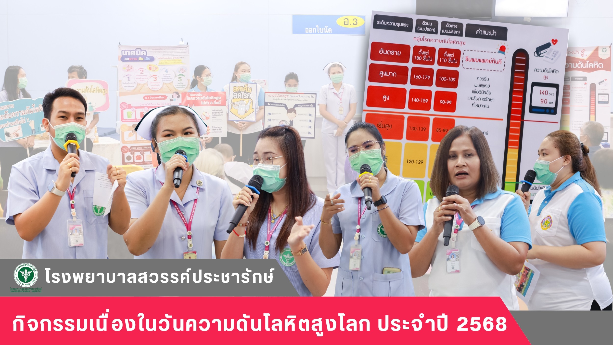 โรงพยาบาลสวรรค์ประชารักษ์ จัดกิจกรรมเนื่องในวันความดันโลหิตสูงโลก ประจำปี 2568