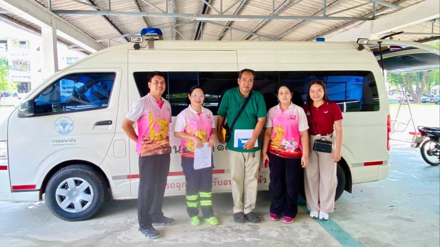 สา‘สุขอุบลฯ ออกตรวจรถบริการการแพทย์ฉุกเฉินและอุปกรณ์ประจำรถฉุกเฉินลำเลียงผู้ป่วย ระดับ เพื่อประเมินรับรองมาตรฐาน