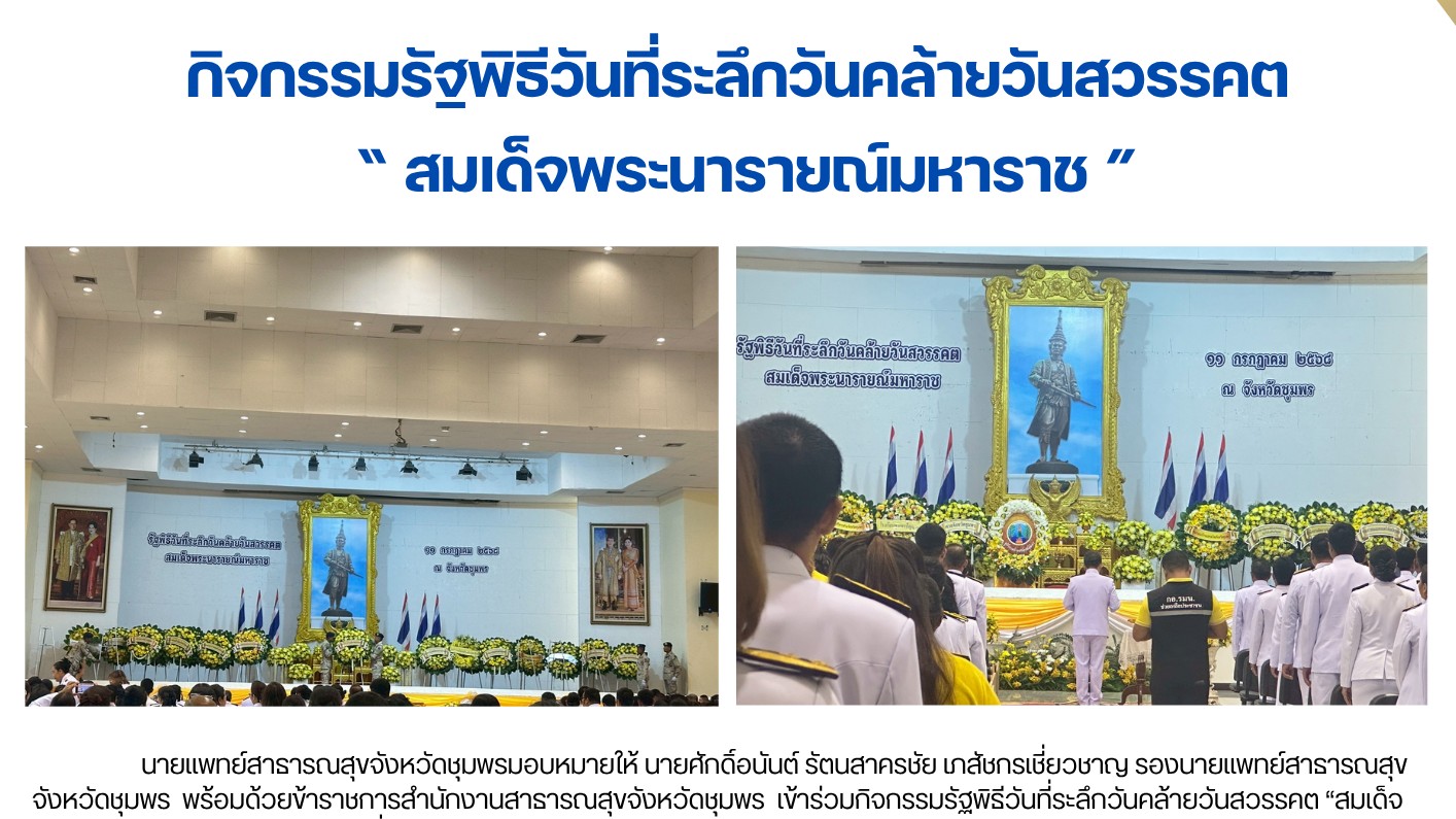 กิจกรรมรัฐพิธีวันที่ระลึกวันคล้ายวันสวรรคต  “ สมเด็จพระนารายณ์มหาราช ”