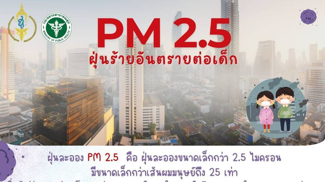 ส.เด็ก กรมการแพทย์ แนะแนวทางให้เด็กและผู้ปกครองป้องกันภัยจาก ฝุ่น PM 2.5