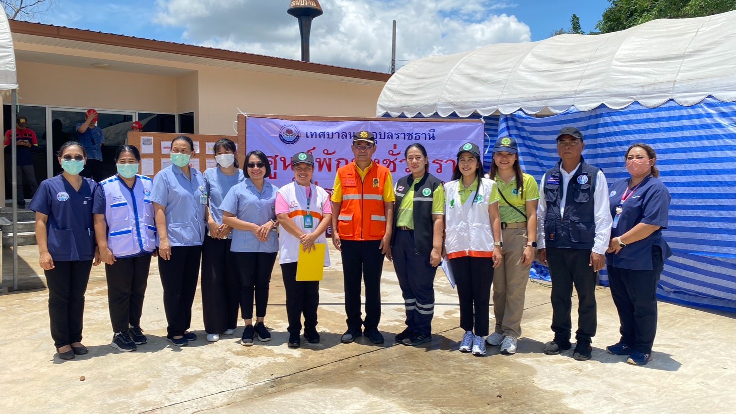 สา’สุขอุบลฯ ร่วมการฝึกการป้องกันและบรรเทาสาธารณภัย (ด้านอุทกภัย)จังหวัดอุบลราชธานี ประจำปี 2568