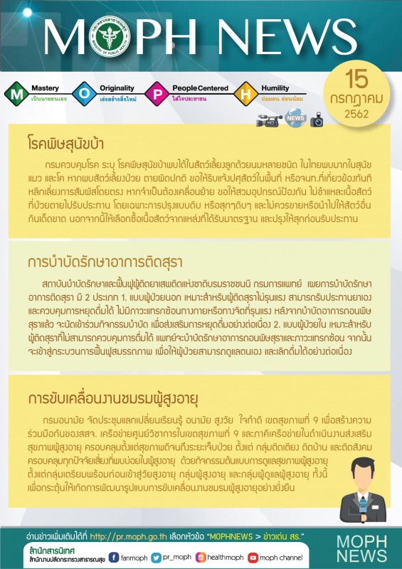 MOPH NEWS 15 กรกฎาคม 2562