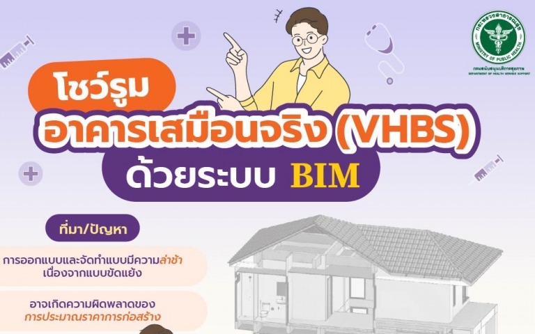 กรม สบส. โชว์ผลงานโชว์รูมอาคารสถานพยาบาลเสมือนจริง 3 มิติ ด้วยเทคโนโลยี BIM นำเท...