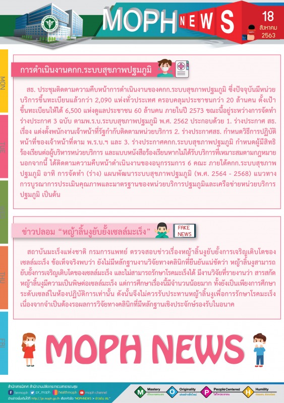 MOPH NEWS 18 สิงหาคม 2563
