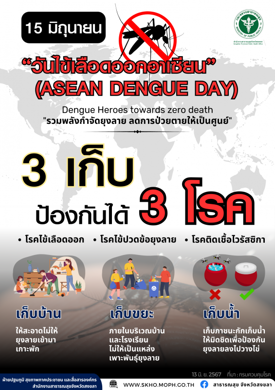 15 มิถุนายน “วันไข้เลือดออกอาเซียน” (ASEAN Dengue Day)