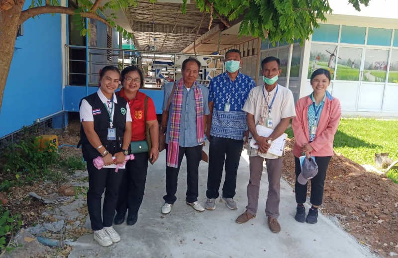 สสจ.อุบลฯ ออกตรวจสอบและให้คำแนะนำ กรณีการจัดการน้ำเสียระหว่างการก่อสร้างระบบบำบั...